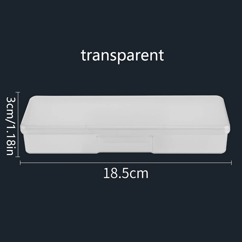 Nail Art Storage Box Nail Accessories Organizer Cuboid Plastic Container Packaging Case for Nail Brush File Manicure Tools - Image 12