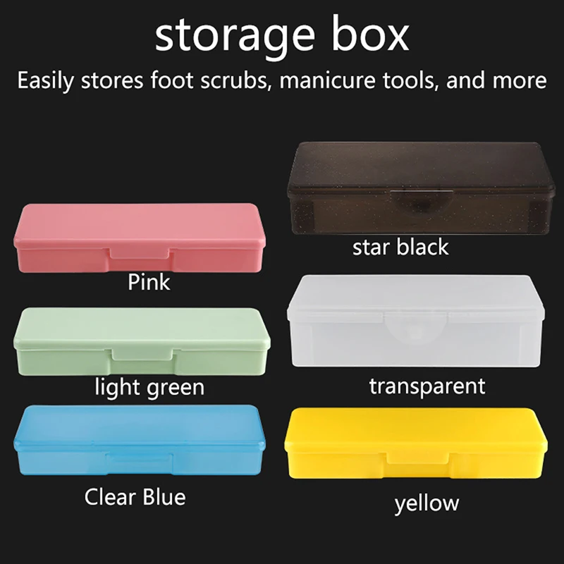 Nail Art Storage Box Nail Accessories Organizer Cuboid Plastic Container Packaging Case for Nail Brush File Manicure Tools - Image 2