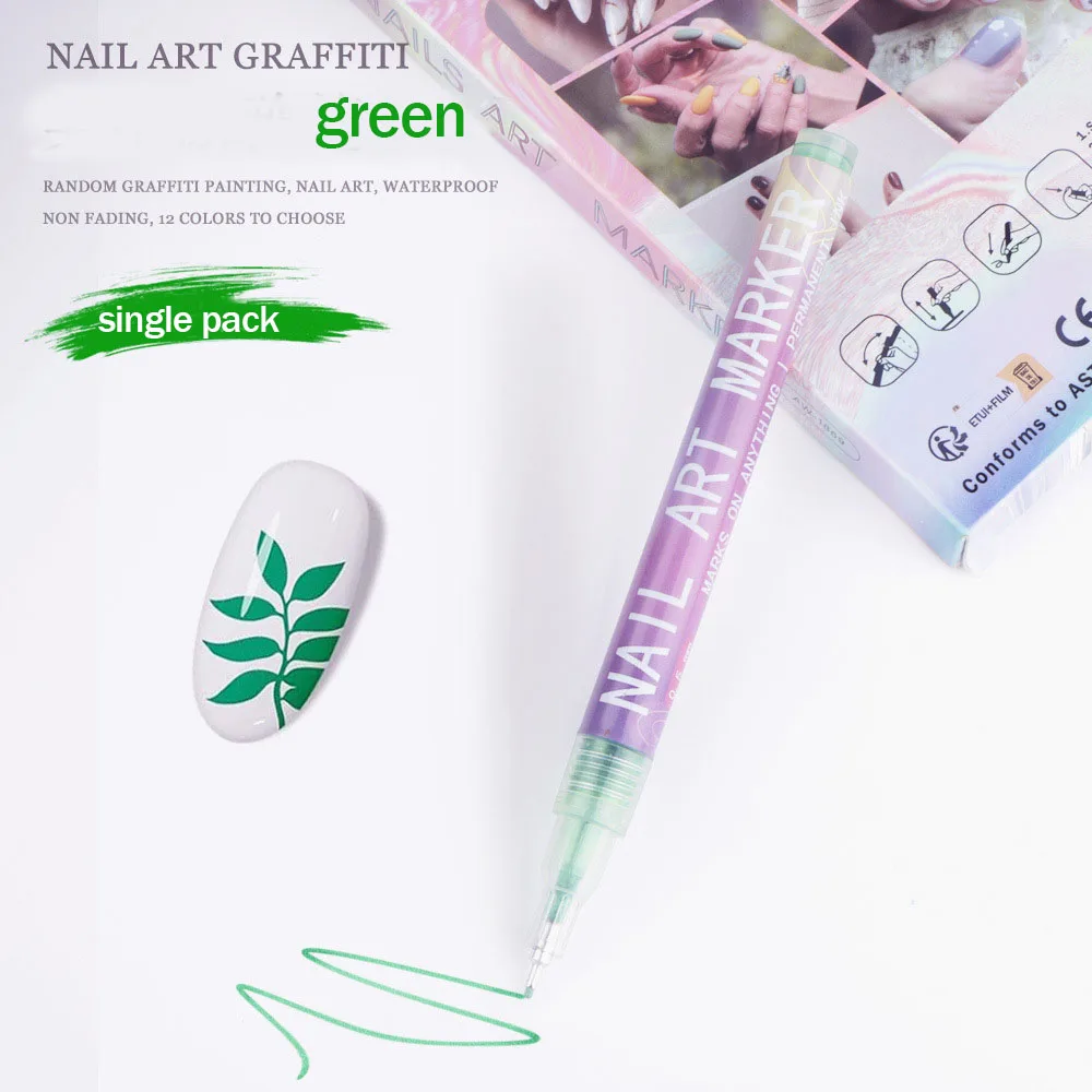 Nail Art Graffiti Pen Nail Acrylic Paint Pen Waterproof Painting Lines Pencil DIY Drawing Abstract Design Nail Accessories - Image 13