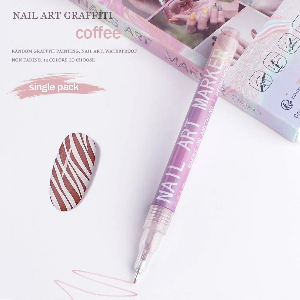 Nail Art Graffiti Pen Nail Acrylic Paint Pen Waterproof Painting Lines Pencil DIY Drawing Abstract Design Nail Accessories - Image 18