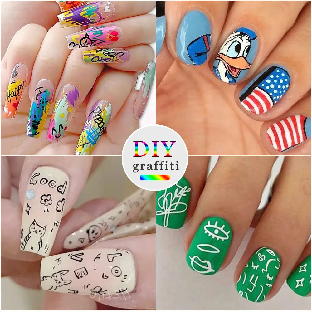 Nail Art Graffiti Pen Nail Acrylic Paint Pen Waterproof Painting Lines Pencil DIY Drawing Abstract Design Nail Accessories - Image 4